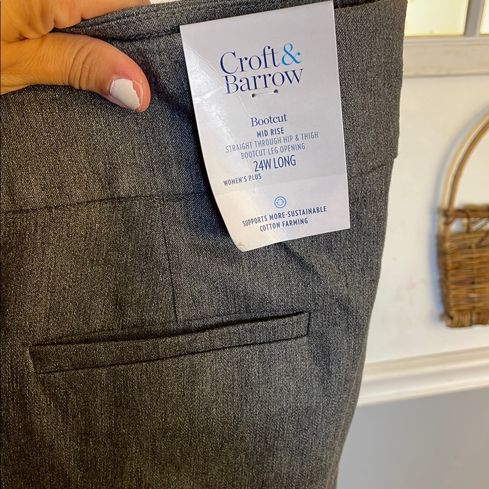 Croft & Barrow woman Gray Bootcut Pants